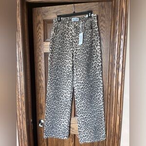 Disclosure leopard print jeans